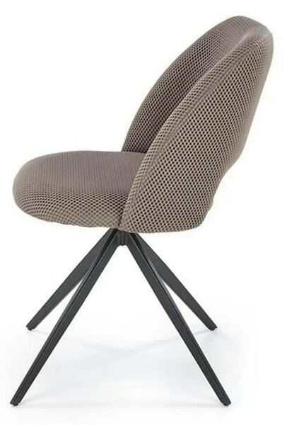 Scaun rotativ K546, gri/negru, panza/metal, 52x60x79 cm