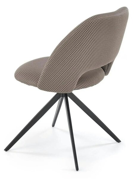 Scaun rotativ K546, gri/negru, panza/metal, 52x60x79 cm