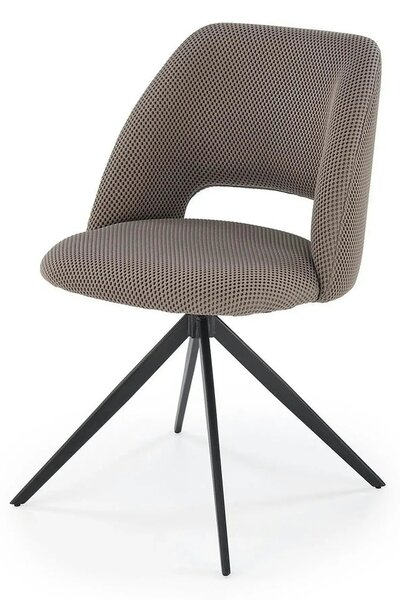 Scaun rotativ K546, gri/negru, panza/metal, 52x60x79 cm