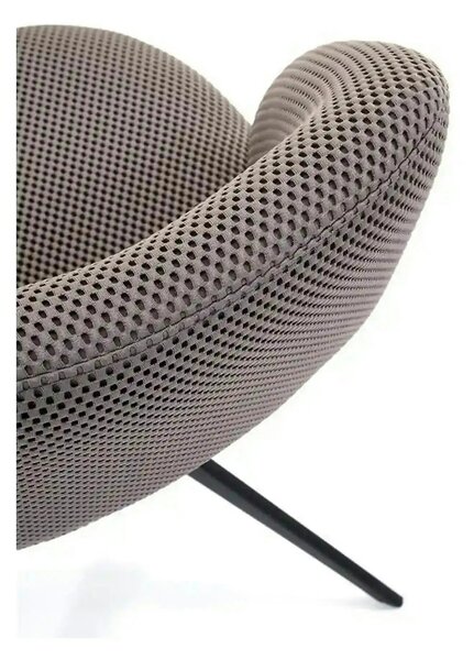 Scaun rotativ K546, gri/negru, panza/metal, 52x60x79 cm