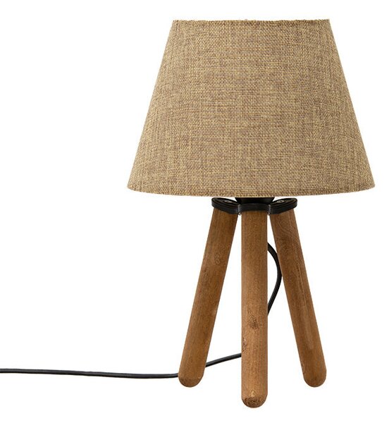 Veioza PWL-1071, textil si MDF, D22x32 cm