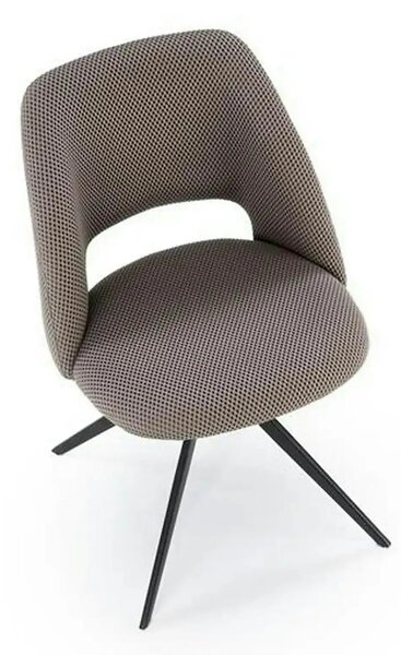 Scaun rotativ K546, gri/negru, panza/metal, 52x60x79 cm
