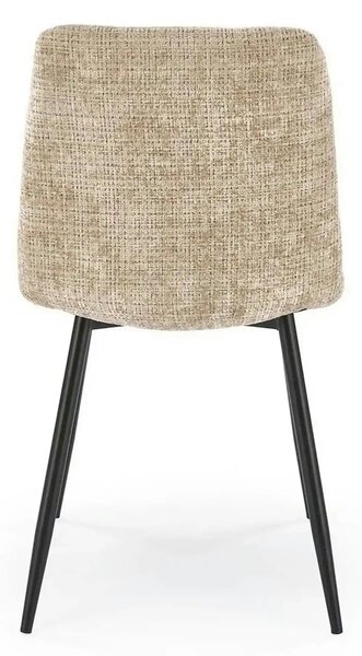 Scaun K547, bej/negru, stofa clasica/metal, 45x53x87 cm