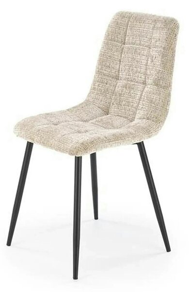 Scaun K547, bej/negru, stofa clasica/metal, 45x53x87 cm