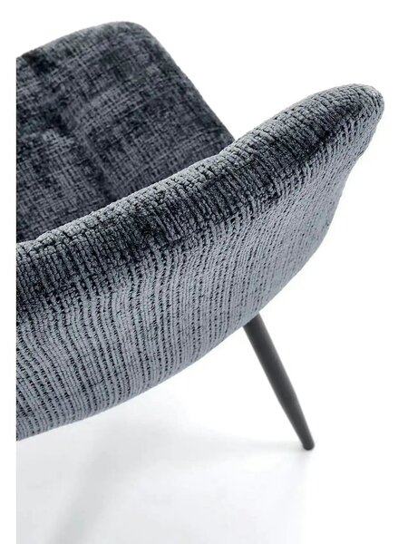 Scaun K547, gri/negru, stofa clasica/metal, 45x53x87 cm