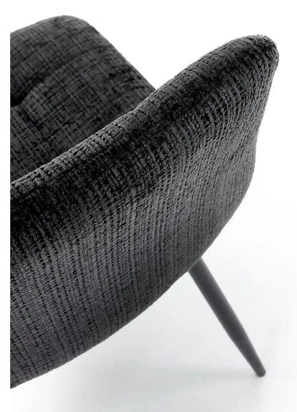 Scaun K547, negru, stofa clasica/metal, 45x53x87 cm