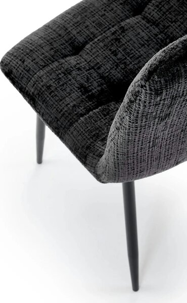 Scaun K547, negru, stofa clasica/metal, 45x53x87 cm