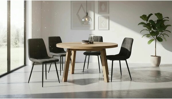 Scaun K547, negru, stofa clasica/metal, 45x53x87 cm