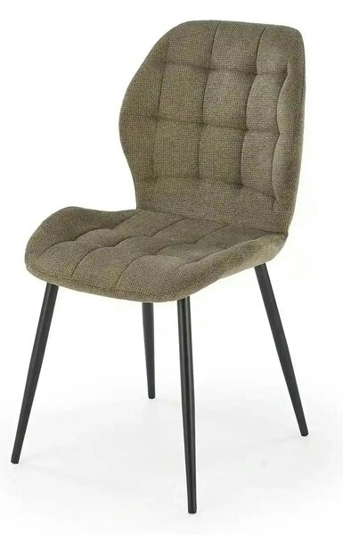 Scaun K548, verde/negru, stofa clasica/metal, 47x55x84 cm