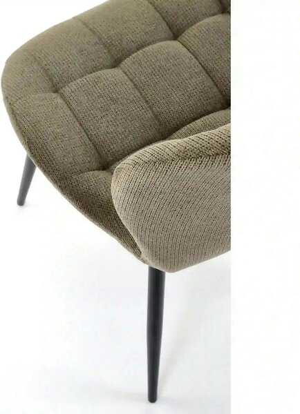 Scaun K548, verde/negru, stofa clasica/metal, 47x55x84 cm
