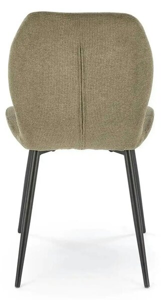 Scaun K548, verde/negru, stofa clasica/metal, 47x55x84 cm