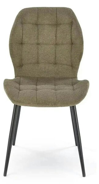 Scaun K548, verde/negru, stofa clasica/metal, 47x55x84 cm