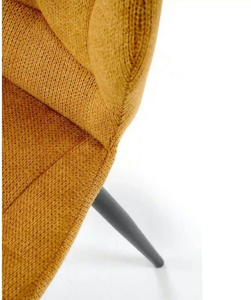 Scaun K548, galben/negru, stofa clasica/metal, 47x55x84 cm