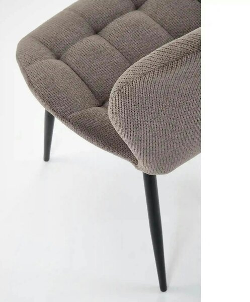 Scaun K548, gri/negru, stofa clasica/metal, 47x55x84 cm