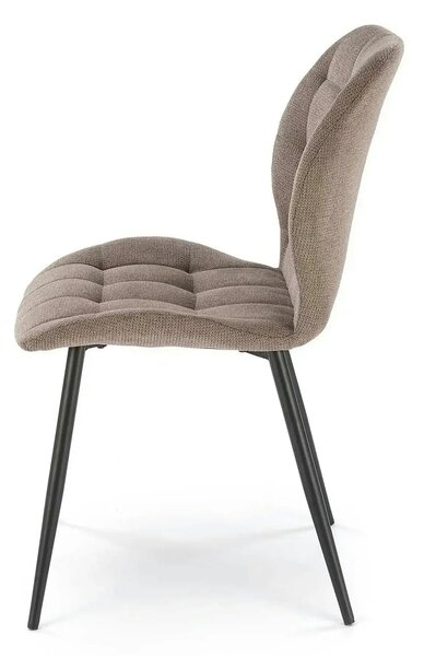Scaun K548, gri/negru, stofa clasica/metal, 47x55x84 cm