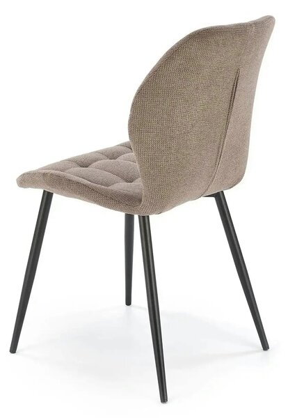 Scaun K548, gri/negru, stofa clasica/metal, 47x55x84 cm