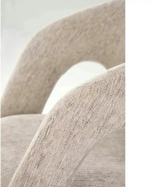 Scaun rotativ K550, bej/negru, stofa clasica/metal, 57x57x78 cm