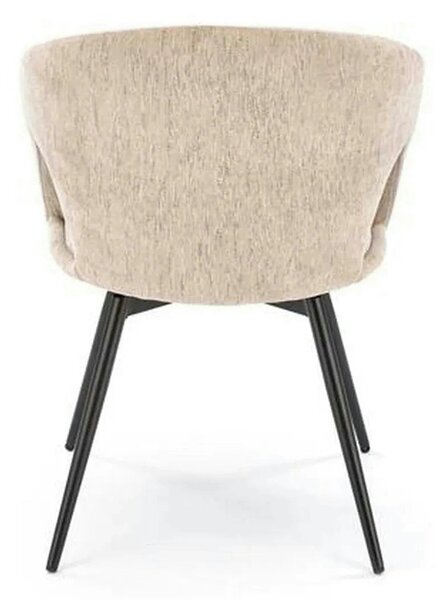 Scaun rotativ K550, bej/negru, stofa clasica/metal, 57x57x78 cm