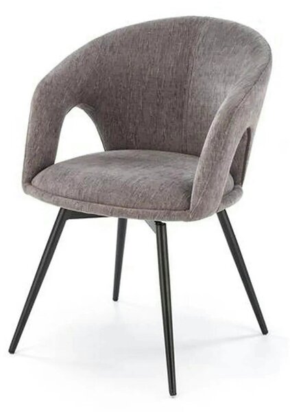 Scaun rotativ K550, gri/negru, stofa clasica/metal, 57x57x78 cm
