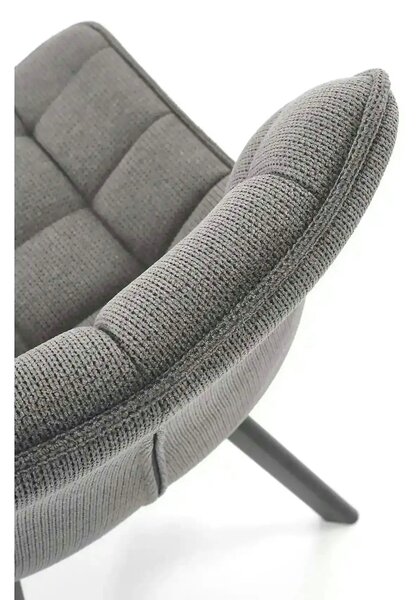 Scaun K549, gri/negru, stofa clasica/metal, 46x61x84 cm