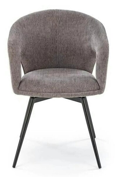 Scaun rotativ K550, gri/negru, stofa clasica/metal, 57x57x78 cm