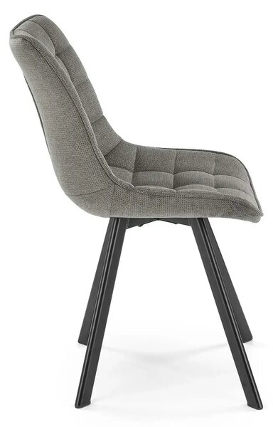 Scaun K549, gri/negru, stofa clasica/metal, 46x61x84 cm