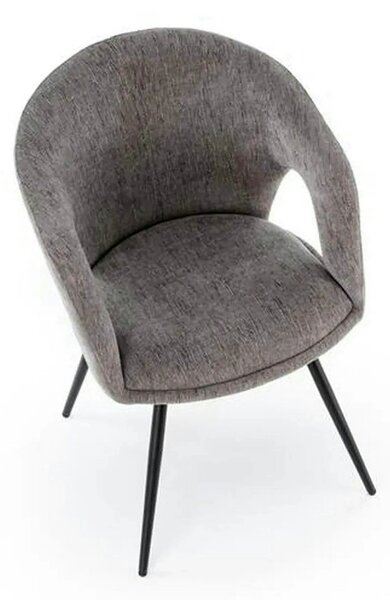 Scaun rotativ K550, gri/negru, stofa clasica/metal, 57x57x78 cm