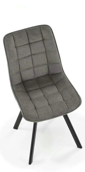 Scaun K549, gri/negru, stofa clasica/metal, 46x61x84 cm
