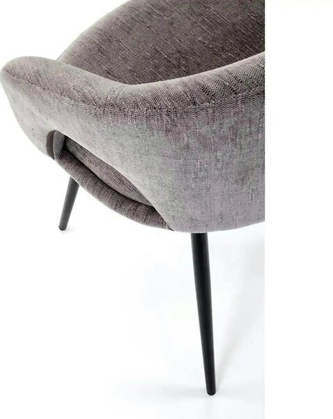 Scaun rotativ K550, gri/negru, stofa clasica/metal, 57x57x78 cm