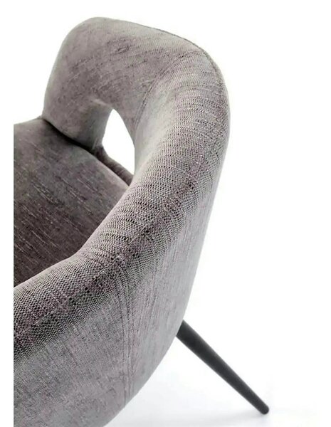 Scaun rotativ K550, gri/negru, stofa clasica/metal, 57x57x78 cm