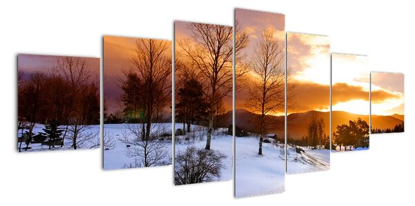 Tablou de peisaj de iarnă (210x100cm)
