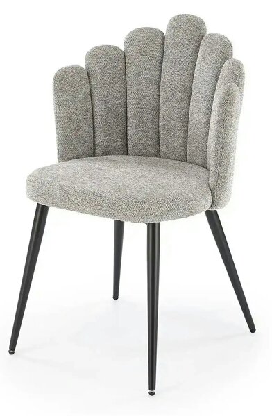Scaun K552, gri/negru, stofa clasica/metal, 53x53x83 cm