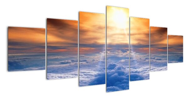 Tablou modern - soarele deasupra norilor (210x100cm)