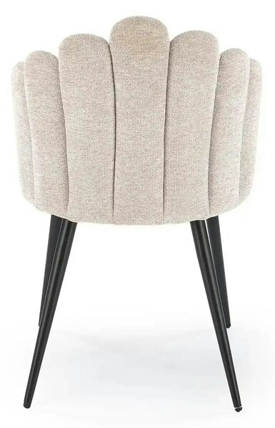 Scaun K552, bej/negru, stofa clasica/metal, 53x53x83 cm