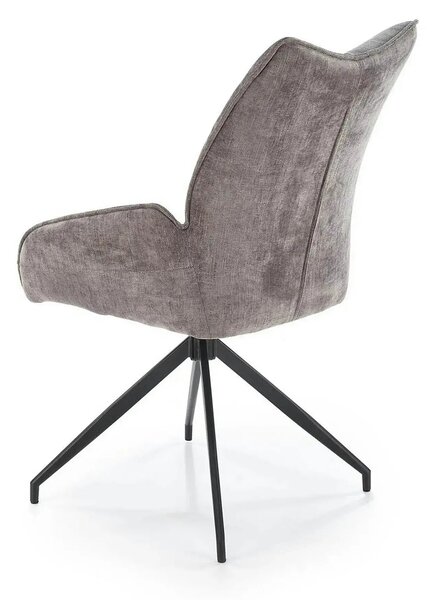 Scaun rotativ K553, gri/negru, stofa clasica/metal, 60x66x96 cm