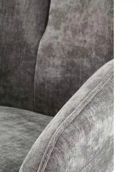 Scaun rotativ K553, gri/negru, stofa clasica/metal, 60x66x96 cm