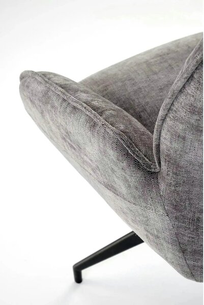 Scaun rotativ K553, gri/negru, stofa clasica/metal, 60x66x96 cm