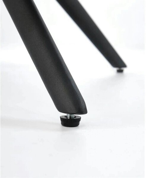 Scaun rotativ K554, gri/negru, stofa clasica/piele ecologica/metal, 58