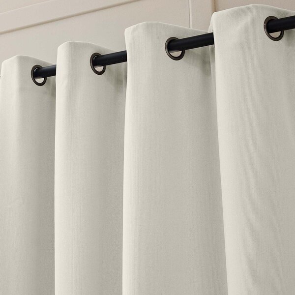 Draperie bej termoizolantă din catifea reiată 140x260 cm Madison – douceur d'intérieur