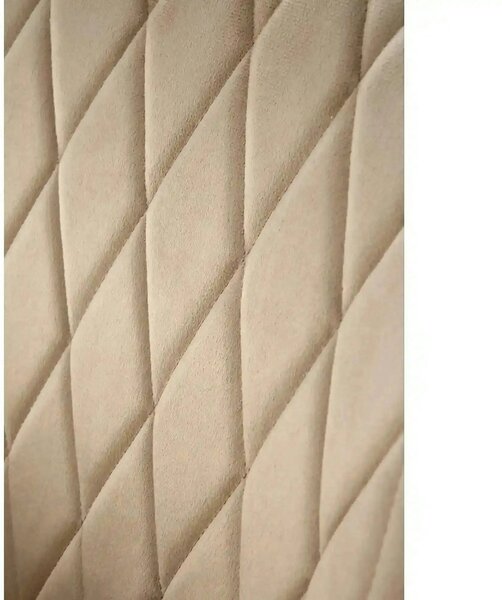 Scaun bej tapitat K558, bej/negru, stofa catifelata/metal, 59x60x86 cm