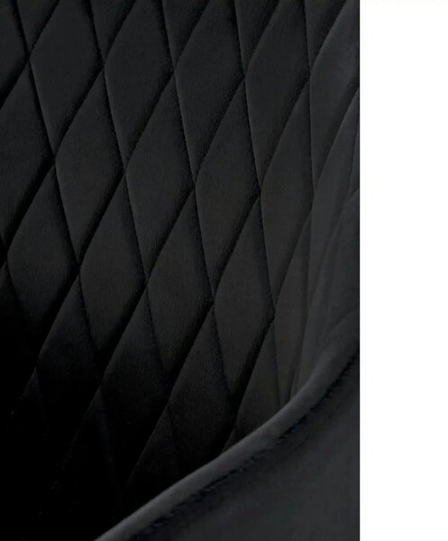 Scaun tapitat negru K558, stofa catifelata/metal, 59x60x86 cm