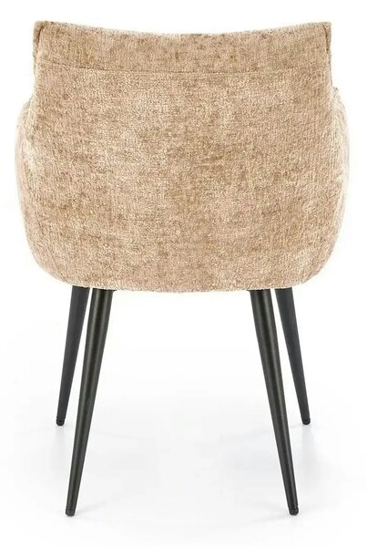 Scaun K559, bej/negru, stofa clasica/metal, 60x59x85 cm