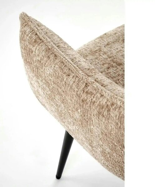 Scaun K559, bej/negru, stofa clasica/metal, 60x59x85 cm