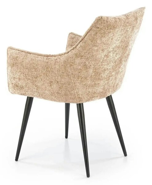 Scaun K559, bej/negru, stofa clasica/metal, 60x59x85 cm