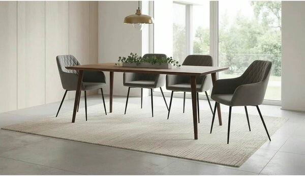 Scaun K558, gri/negru, stofa catifelata/metal, 59x60x86 cm