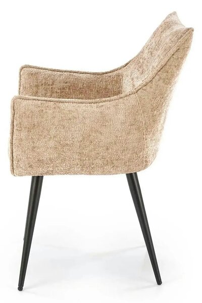 Scaun K559, bej/negru, stofa clasica/metal, 60x59x85 cm