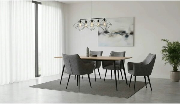 Scaun K559, gri/negru, stofa clasica/metal, 60x59x85 cm