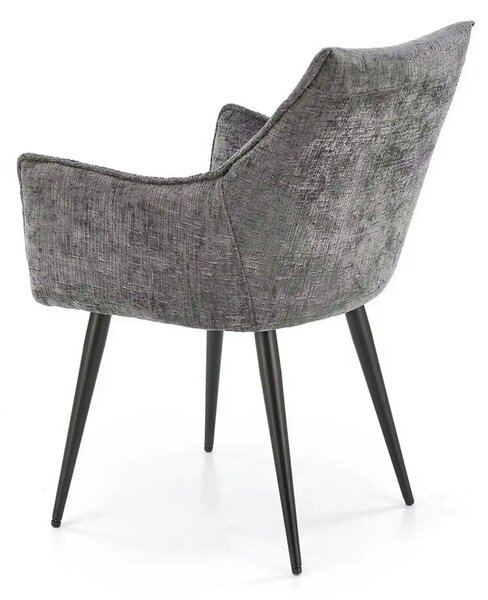 Scaun K559, gri/negru, stofa clasica/metal, 60x59x85 cm