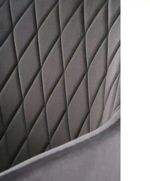 Scaun K558, gri/negru, stofa catifelata/metal, 59x60x86 cm