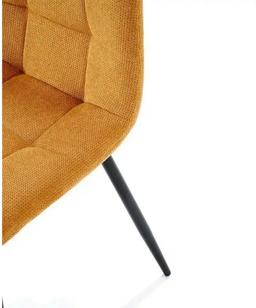 Scaun K560, galben/negru, stofa clasica/metal, 45x53x88 cm